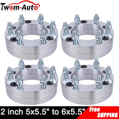 4pcs Wheel Adapters 5x5.5 To 6x5.5 USE 6 LUG WHEELS ON 5 LUG CAR 2 INCH 1/2x20 • $118.95