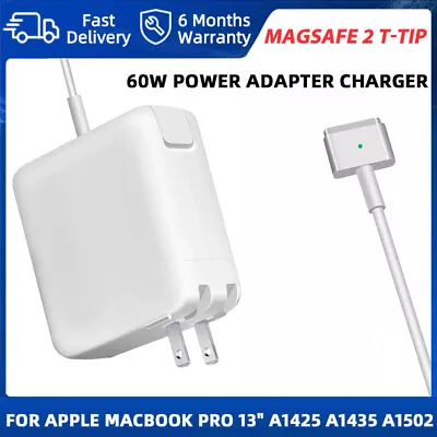 60W MagSafe 2 Power Adapter Charger For Apple MacBook Pro 13  A1425 A1502 T-Tip • $10.99