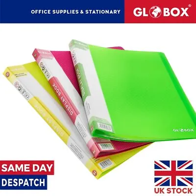 A4 Pocket Display Folder Book 10/20/30/40/60 - Neon Colours • £2.99
