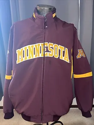 Minnesota Golden Gophers MAJESTIC Zip Up Lined Jacket Men’s Sz. XL • $44.81