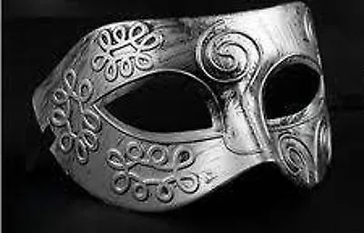 £5.50 • Buy Silver Swirl Venetian Style Masquerade Ball Party Mask Unisex Mens New Years Eve