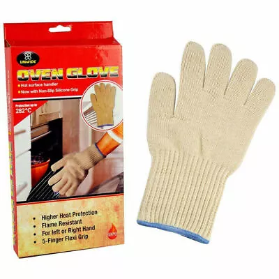 BBQ Grill Gloves Fireproof 282℃ Extreme Heat Resistant Silicone Non-Slip Oven AU • $19.99