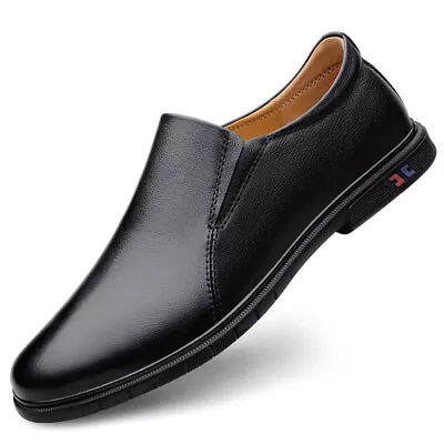 Business Casual Leather Shoes Men's Slip On Loafers Driving Walking New Leisure • $48.99