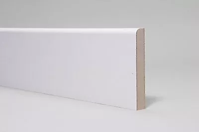 Skirting Board  White Primed MDF  Bullnose  119 X 14 X 2700mm • £5.99