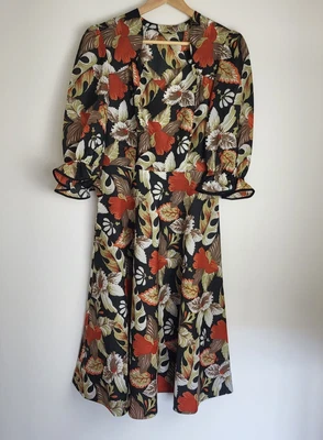 Vintage 70’s Style Floral Prairie Cottagecore Peasant Dress Hand Made - Small • £17.99