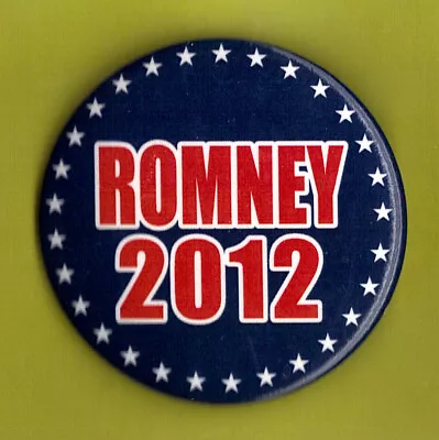 2012 Mitt Romney 2-1/4  /  Navy Blue  Presidential Campaign Button(Pin27) • $3.25