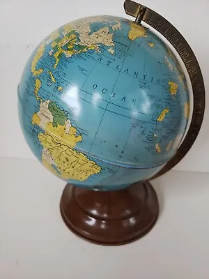 Vintage Replogle Simplified 8  Metal Globe Desktop 1960s MCM • $32