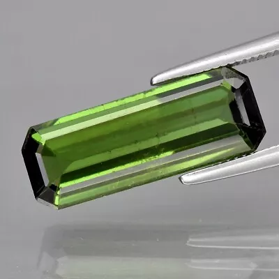 2.92ct 14.5x5.5mm Octagon Natural Unheated Green Tourmaline Gemstone Mozambique • $0.99