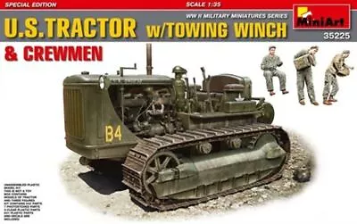 1/35 Miniart US Army Tractor W/Towing Winch & 3 Crew (Special Edition) • $55.26