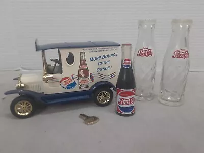 Vintage Pepsi-Cola Glass Shakers Mini Resin Bottle And Delivery Truck Bank • $13.31