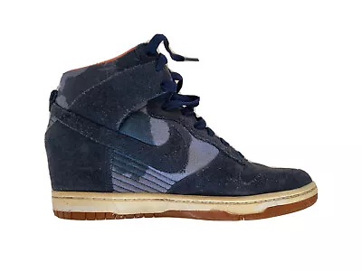 Nike Dunk Sky Hi Hidden Wedge Camo Pink Navy Camo Womens Sz 7/38 543258-401 • $89.95