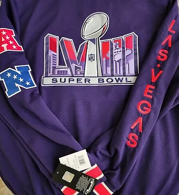 Super Bowl LVIII 58 Starter Full-Snap Purple Varsity Jacket Kansas City Chiefs L • $224.99