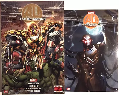 AGE OF ULTRON~Oversized HARDCOVER & COMPANION BOOK~Brian Michael Bendis~2013~New • $68.98