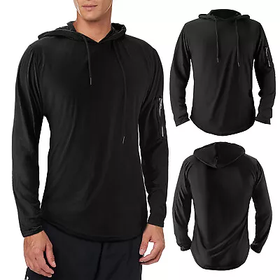 Men Hoodie Casual Hooded Solid Pocket Slim Fit Sweatshirts Pullover Sweater Tops • $14.95