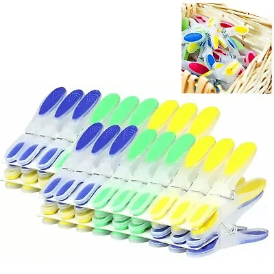 Strong Plastic Clothes Pegs Clips Pine Washing Line Airer Dry Line Home Gardens • £2.49