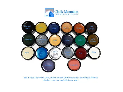 Chalk Mountain Furniture Paint All Natural 4oz Wax - Select From 20 Colors • $13.95