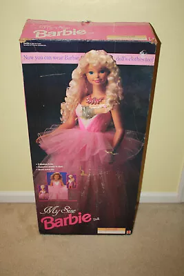 Vintage 1992 Mattel My Size Barbie Doll 3 Feet Tall W/Original Box - G722 • $37.99