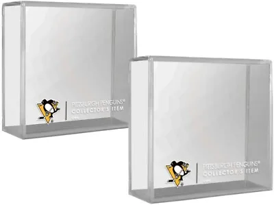 $17.99 • Buy Pittsburgh Penguins NHL Collectors Display Cases For Single Puck (2-Pack)