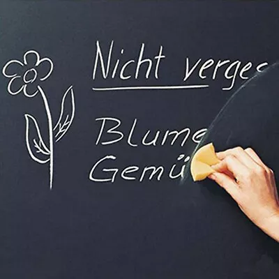 $7.99 • Buy Chalkboard Vinyl Wall Sticker Blackboard Removable Paint Paper Decal Dry Eraser