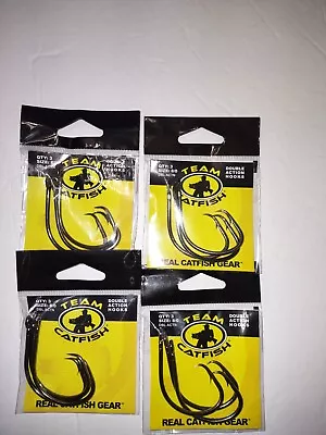 Lot Of 4 Packs Of Team Catfish Size 8/0 Double Action Circle Hooks 3 Per Pack • $18