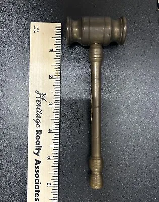 Solid Brass Auctioneer Mallet 6 1/4 In 1 Lb Solid • $12.89