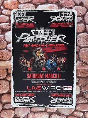 Steel Panther 17 Girls In A Row Tour Concert Hall Poster Tin • $17.88