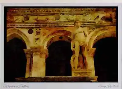 Italy Italian 079033 Statue At The Palace Venice Limited Edition Watercolour Pr • £16.99