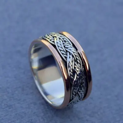 Spinner 925 Sterling Silver Handmade Ring Mother's Day Jewelry All Size EB-120 • $11.87