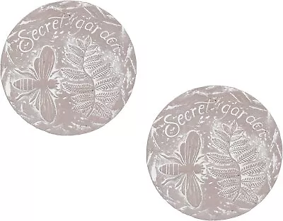 Stepping Stone Decorative Garden Concrete Floor Wall Plaque D�cor Lawn Patio X2 • £5.99