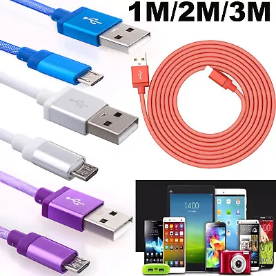 Micro USB Cable Fast Charging Charger For Mobile Android Phone Cord 1M/2M/3M AUS • $8.49