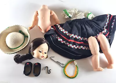 Vintage Doll Kit Madame Alexander Mexician Girl 776 Hat Shoes Dress DIY • $16.99