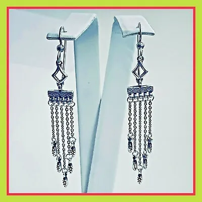 Brighton Marrakesh Tassel French Wire Earrings Silver Dangle Earrings NWT JA2540 • $30.69