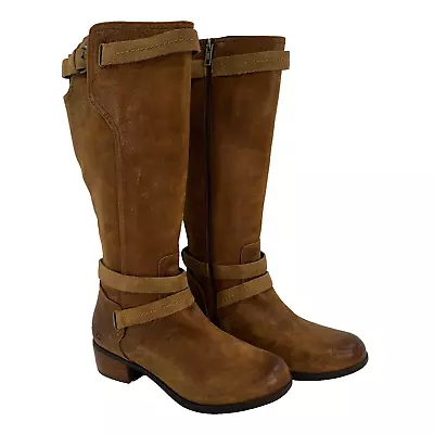 UGG Australia Darcie Brown Leather Tall Riding Buckled Boots 1004172 Size 9 • $47.99