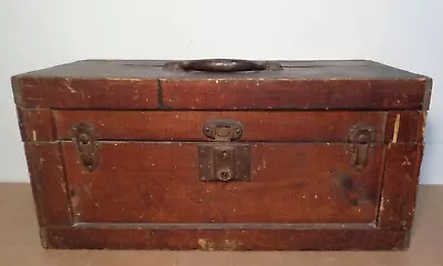 Old Vintage Antique Wood Tool Box Marked J C Penney Co Sioux Falls S D Carpentry • $149.95