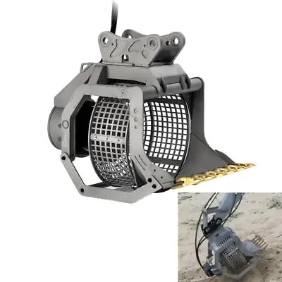 LESU 1:14 ET35 Hydraulic RC Excavator Digger Stainless Steel Sieve Wash Bucket • $542.02