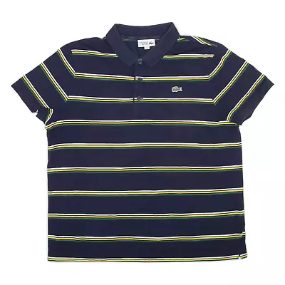 LACOSTE SPORT Mens Polo Shirt Blue Striped XL • £25.99
