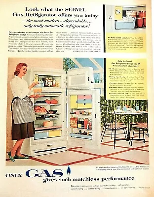 Servel Kitchen Refrigerator Ad Vintage 1956 Original Advertisement 13 X 10  • $14.94