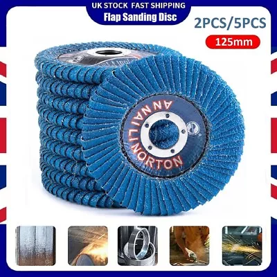 £9.97 • Buy 125MM 5   Curved Flap Discs Grinding Sanding Wheel Zirconium For Angle Grinder