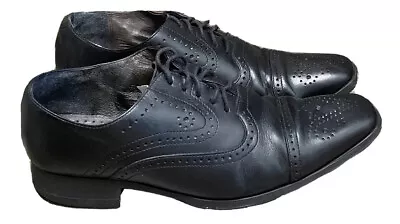 Windsor Smith Black Leather Brogue Business Suit Formal Shoes AUS/UK 12 US 13 • $32.08