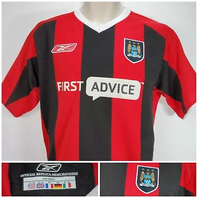 Manchester City 2003-2004 Away Third Shirt Reebok First Advice UK Size Small • £34.95