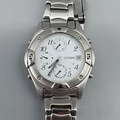 Citizen W.R. 5Bar Faction Quartz Wristwatch Metal Strap Untested • $25.09