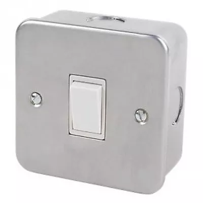 £7.50 • Buy Metal Clad Switches 1 Gang Switches Or 2 Gang Switches 10amp Garage,shed