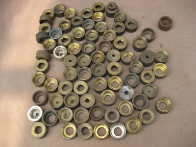$70 • Buy Lot Of 1 Lbs. VTG Brass Nut Spacers Chandelier Lamp Light Restoration Parts 477C