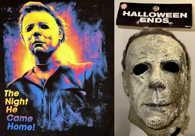 Michael Myers Halloween Ends Trick Or Treat Studios Mask + Halloween Shirt • $35