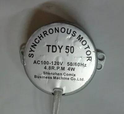 SYNCHRONOUS Motor TDY-50 AC 110-120V 50/60Hz 4.8 RPM 4W CCW Motor • $26.99