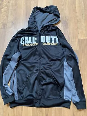 Call Of Duty Advanced Warfare FullZip Hoodie Sweatshirt Boys Large Black Gray • £17.42