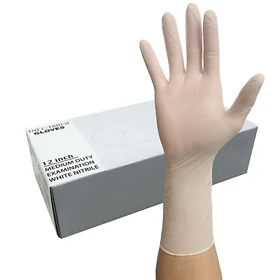 NITRILE | Heavy Duty | Gloves | 12  Length | 4.5mil | White | 50 Pk | FAST SHIP • $189.99