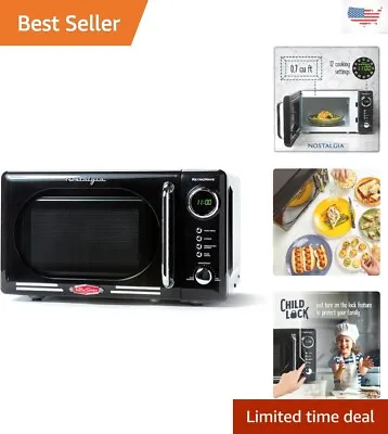 Microwave Oven - 0.7 Cu. Ft. - 700-Watts - Child Lock - Easy Clean - Black • $151.99