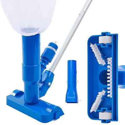 VEVOR Swimming Pool Cleaner Hoover Brush Tub Spa Water Cleaning Vacuum 3 Brushes • £10.98