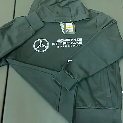 Puma Mercedes AMG Petronas Motorsport Street Logo Hoodie Black • $70